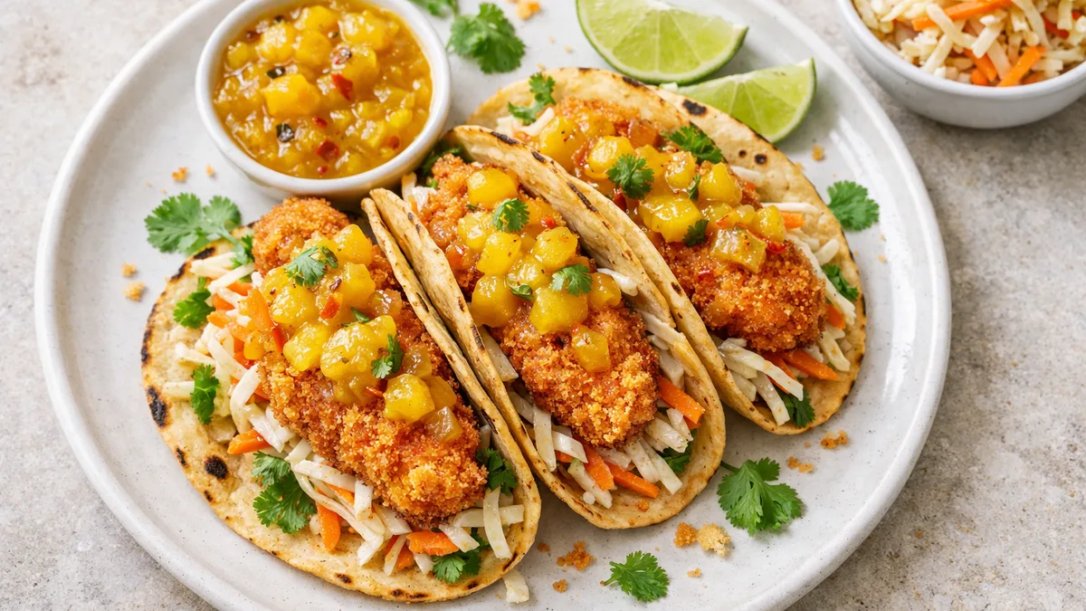 Tacos de poulet croustillant au paprika