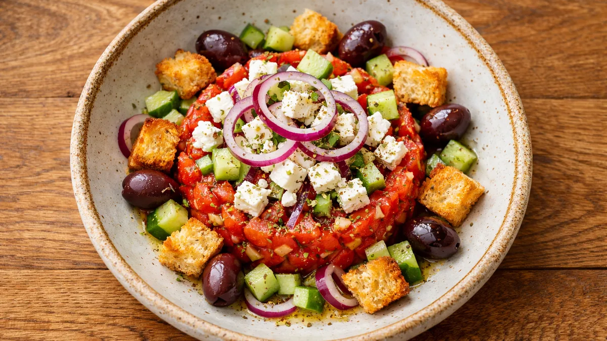 Tartare de tomates & feta à la crétoise