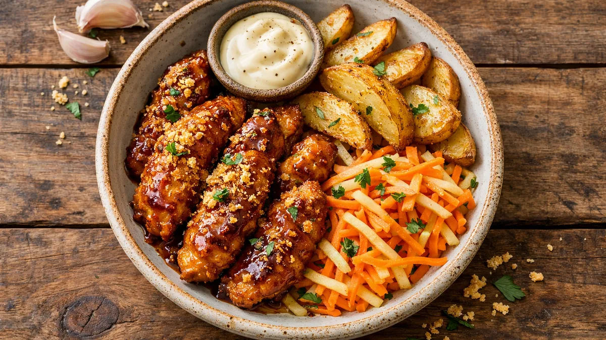 Tenders de poulet BBQ & potatoes
