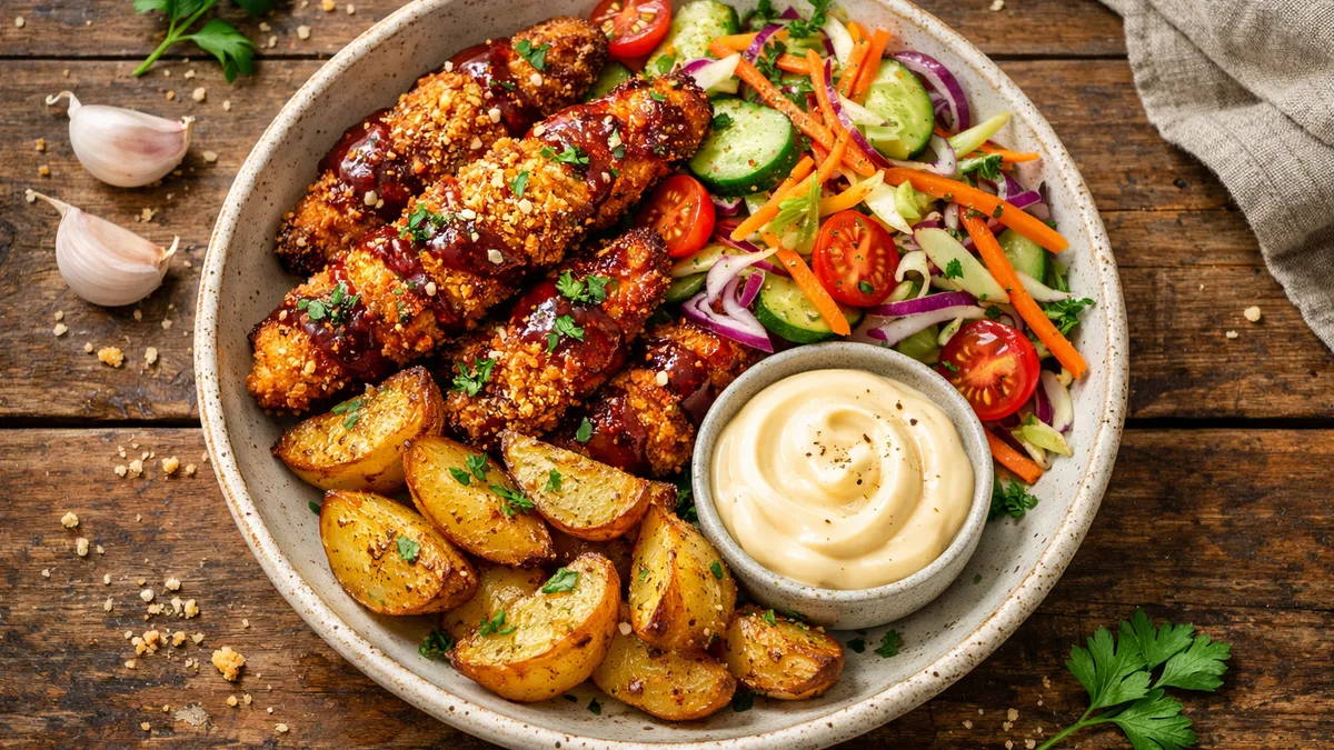 Tenders de poulet BBQ & potatoes