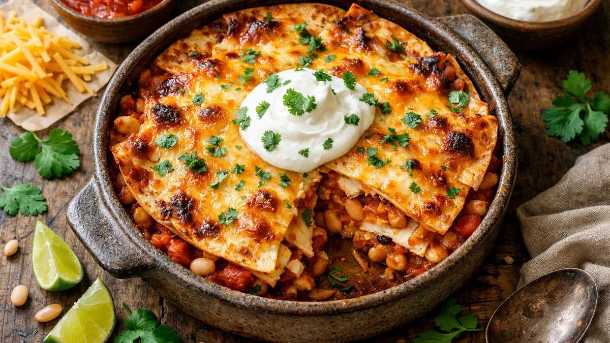 Tortillas veggie gratinées façon Taco Torte