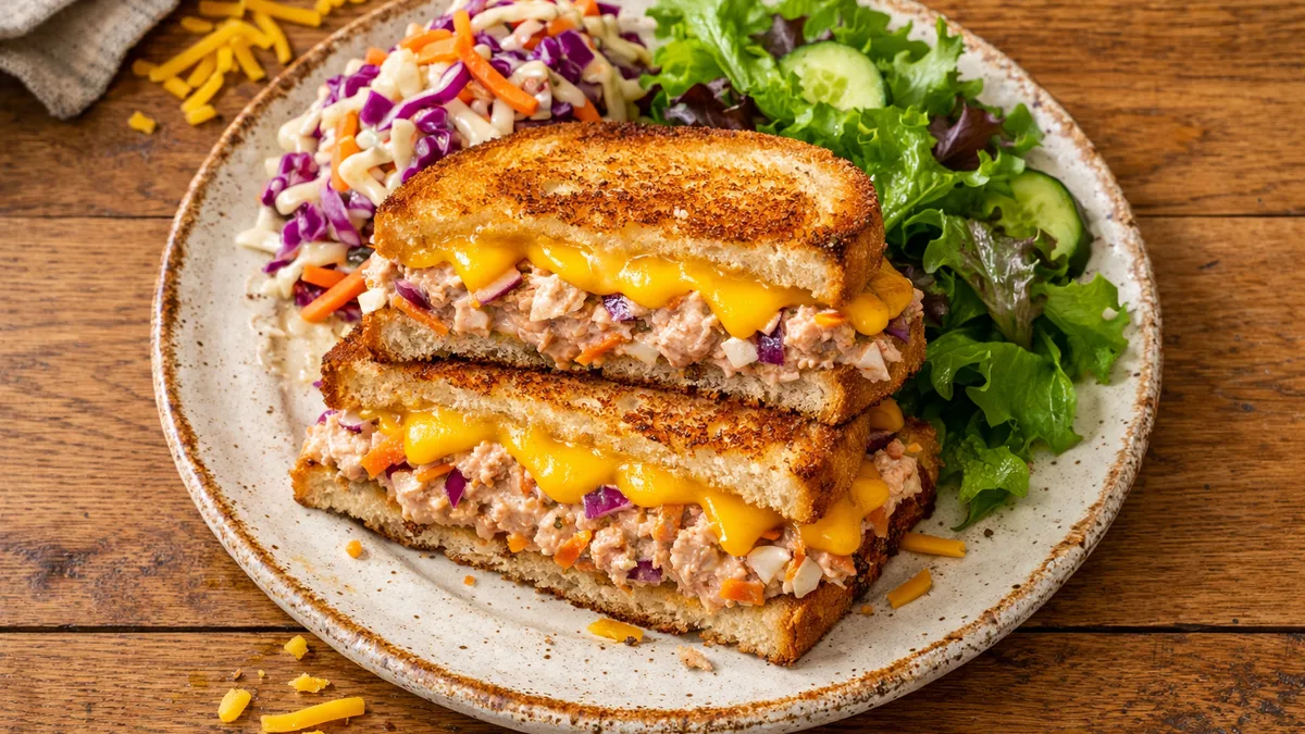 Tuna melts : sandwichs au thon & cheddar