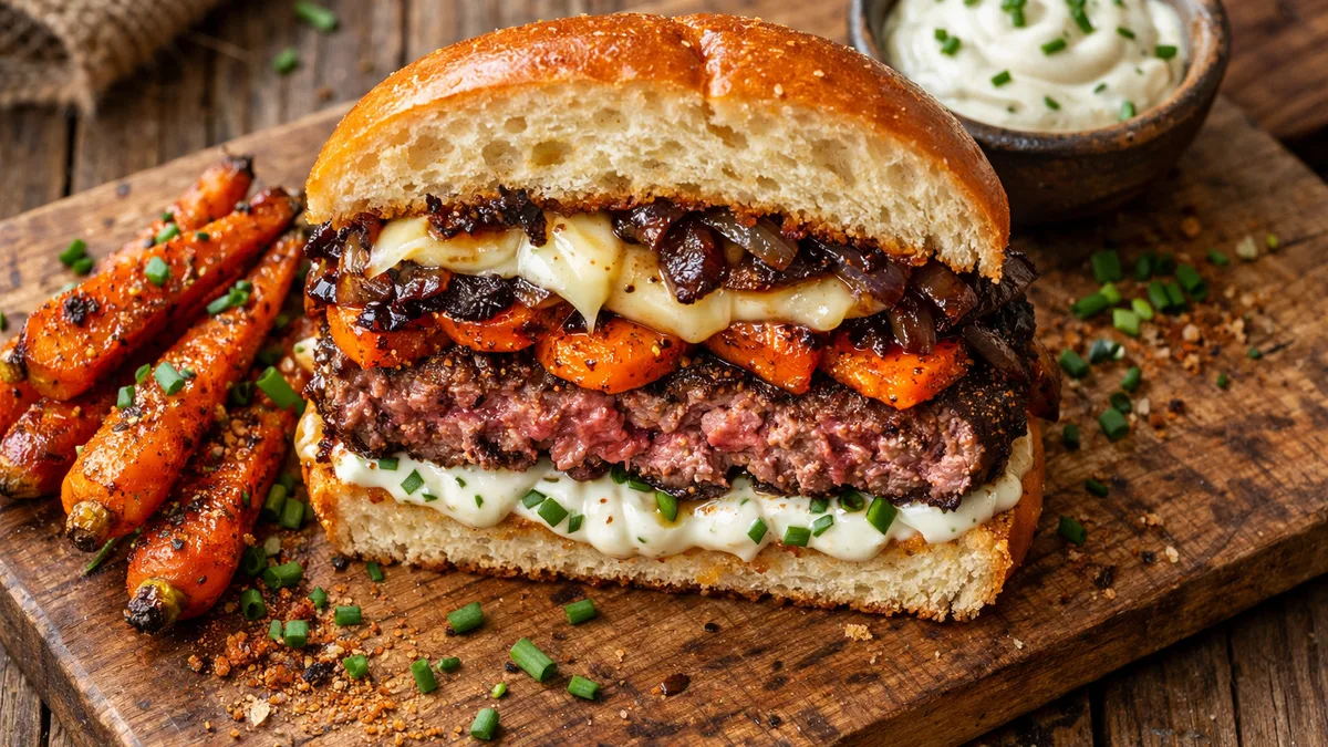 L'Ultimate Burger : tomme & oignons confits