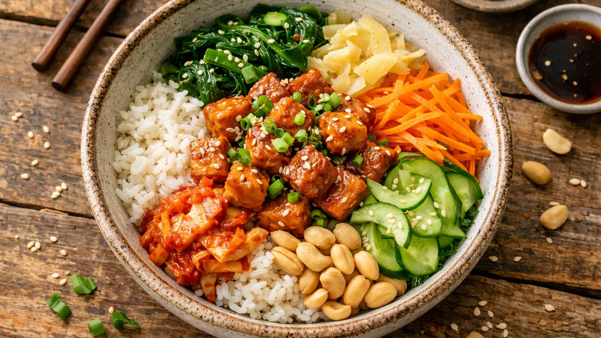 Le Végé : Bibimbap coréen au tofu