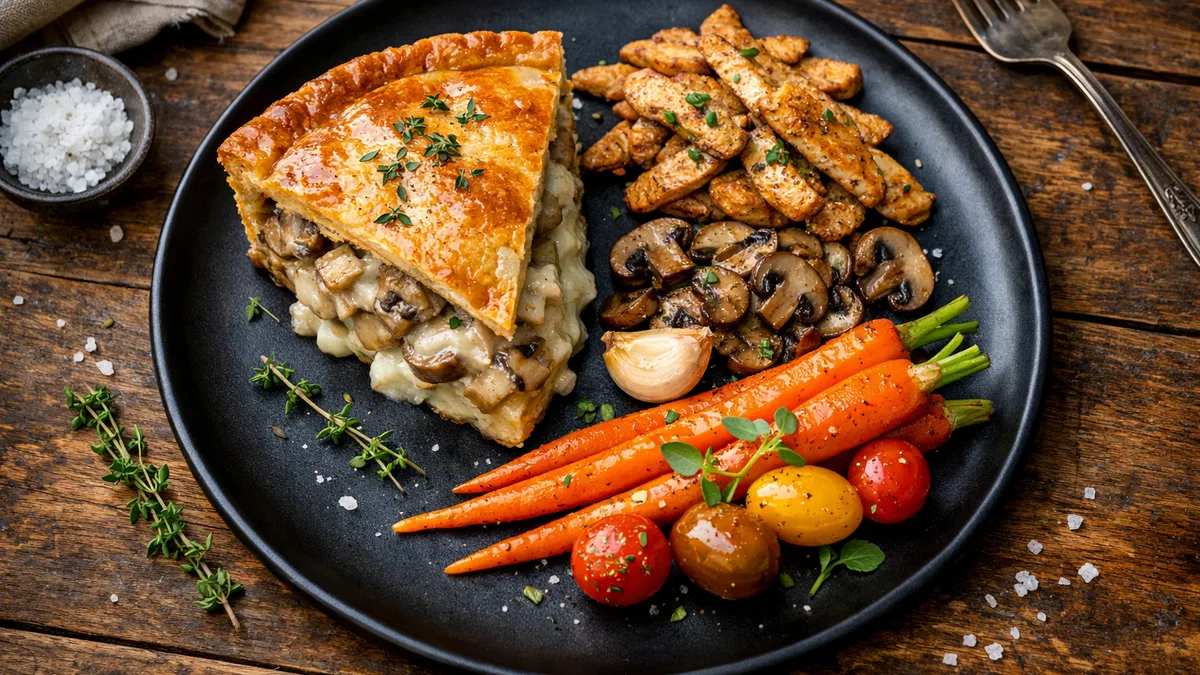 La Végé : tourte aux émincés veggie & thym