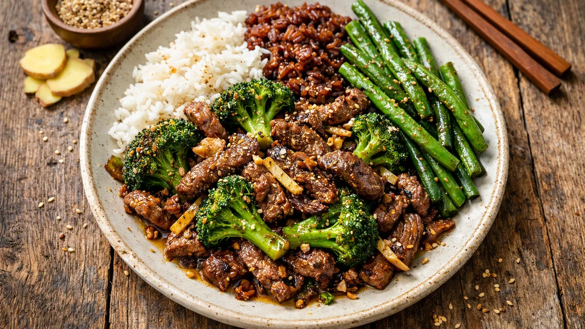 Wok balinais au brocoli & boeuf sauté