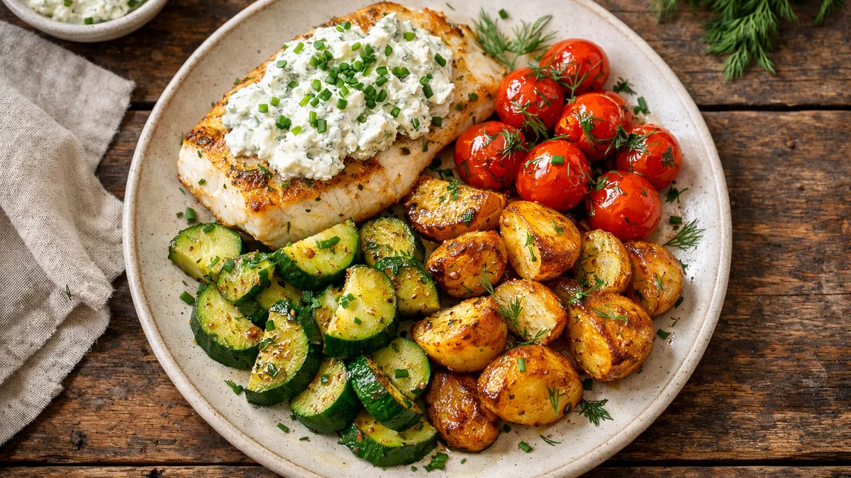 Églefin et fromage frais aux fines herbes maison
